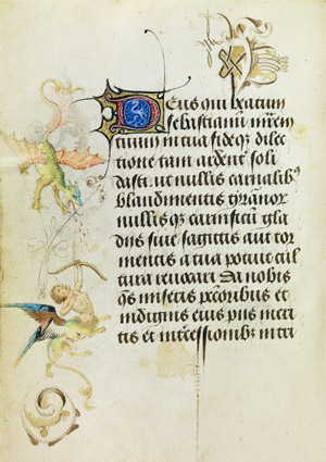 sagittary or liontaur or wemic in a medieval prayer book